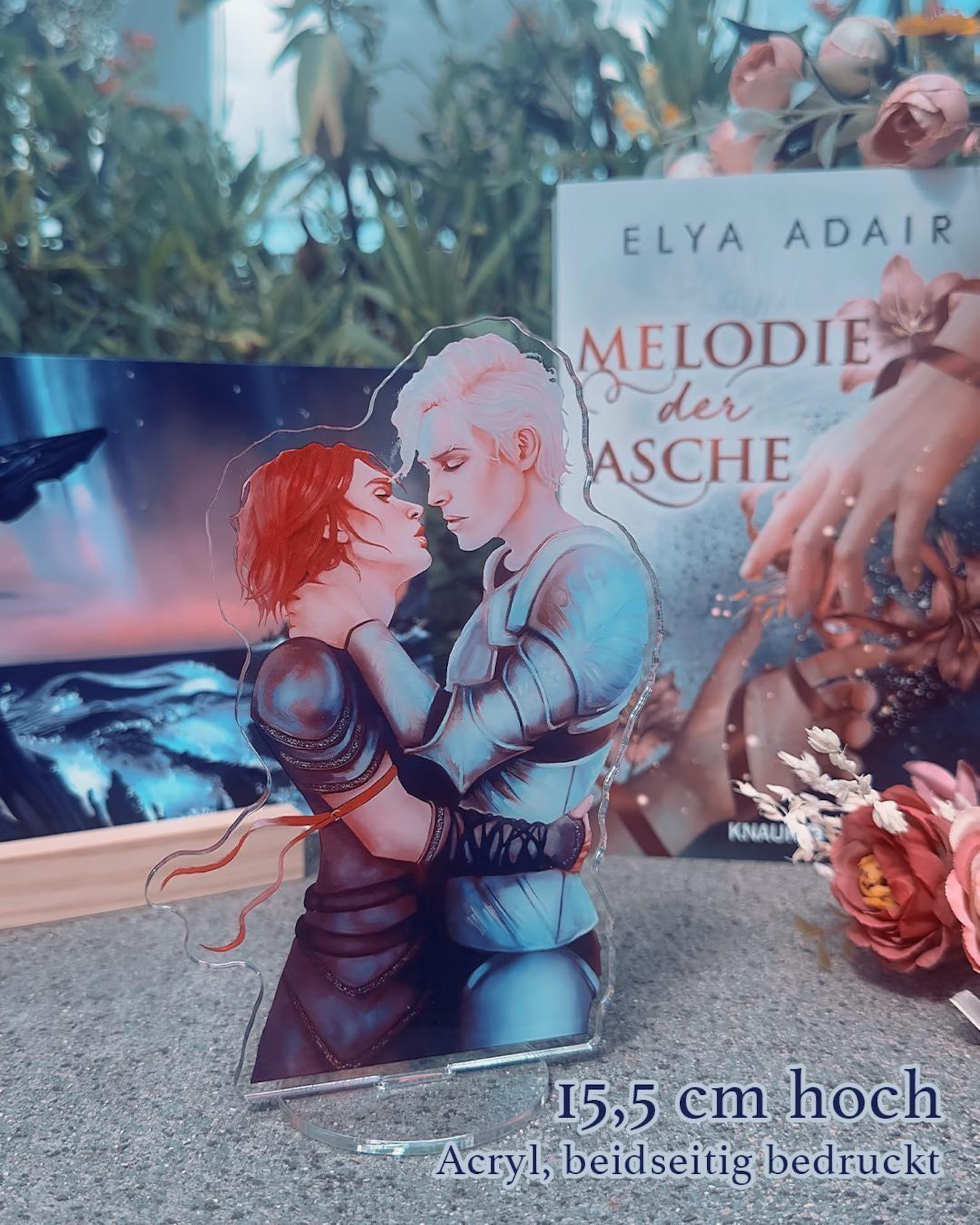 Acrylaufsteller 15,5cm hoch - Melodie der Asche passend zum Buch BL-Fantasy doppelseitig bedruckt & transparent - Acrylic Standee- BL / Boyslove / Queer / High Fantasy